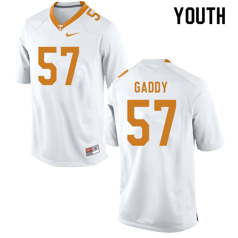 Youth #57 Nyles Gaddy Tennessee Volunteers College Football Jerseys Sale-White